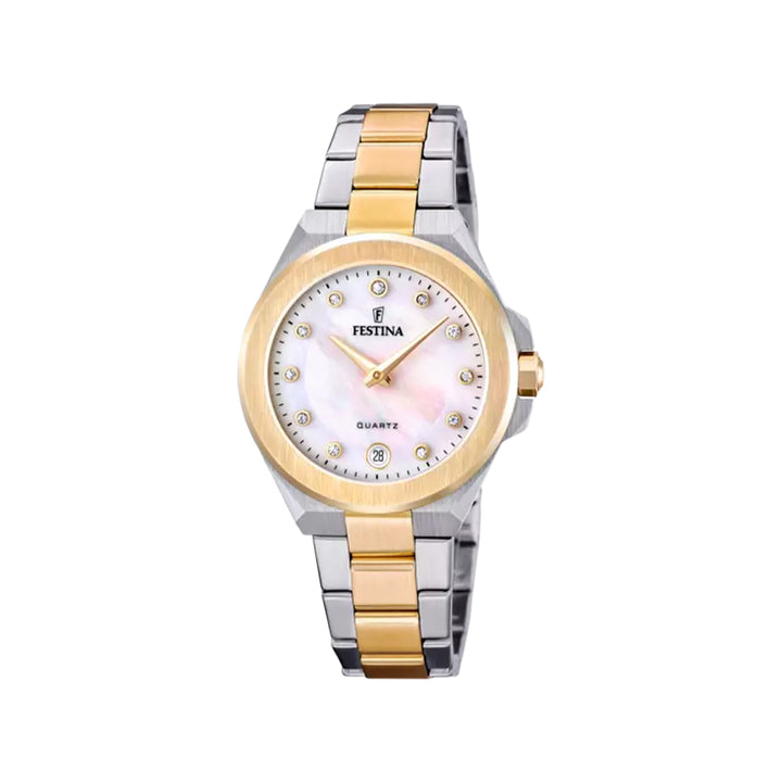 Festina F20702/1 Analog Two-Tone Stainless Steel Strap Watch For Women