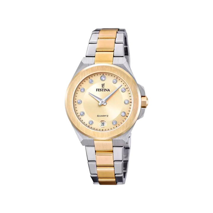 Festina F20702/2 Analog Two-Tone Stainless Steel Strap Watch For Women