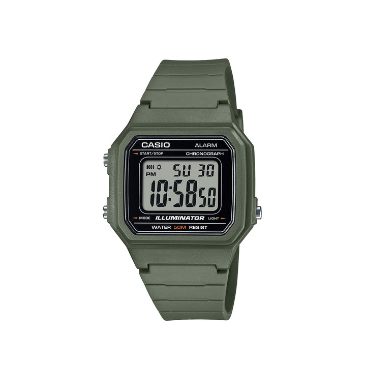 Casio W-217H-3AVDF Digital Green Resin Strap Watch For Men