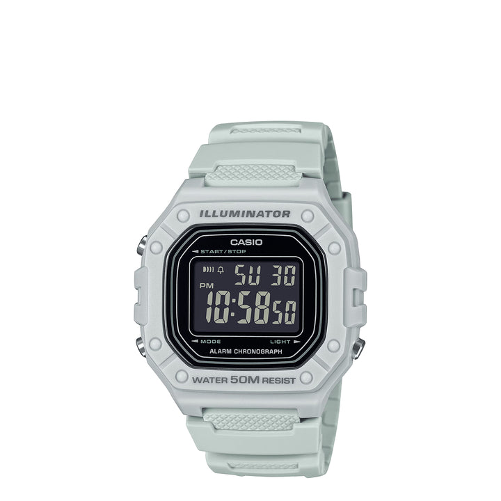 Casio W-218H-8BVDF Standard Digital White Resin Strap Watch For