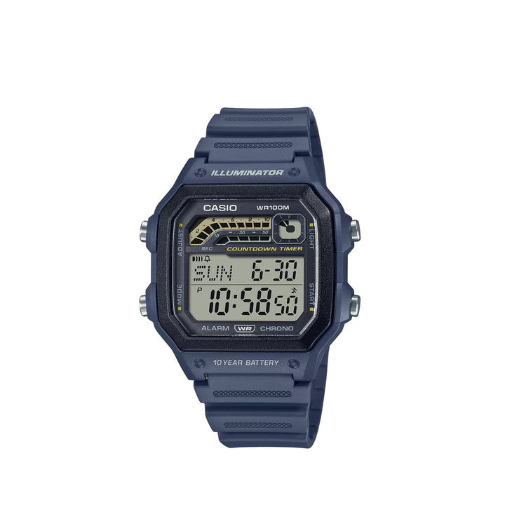 Casio WS-1600H-2AVDF Standard Digital Blue Resin Strap Watch For Men