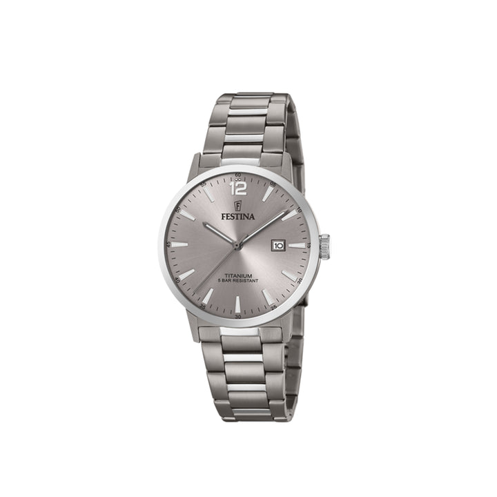 Festina F20435/2 Analog Grey Titanium Strap Watch For Men