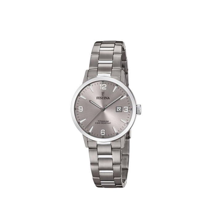Festina F20436/2 Analog Grey Titanium Strap Watch For Women