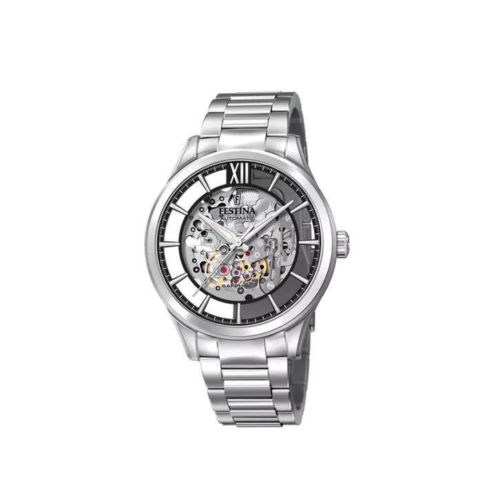 Festina F20630/4 Automatic Silver Stainless Steel Strap Watch For Men