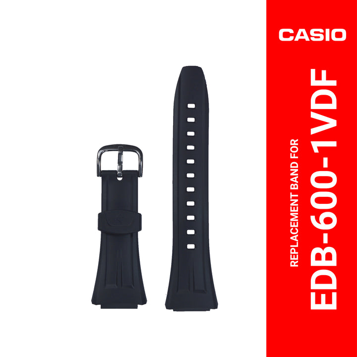 Casio (10087198) Genuine Factory Replacement Watch Resin Band Black