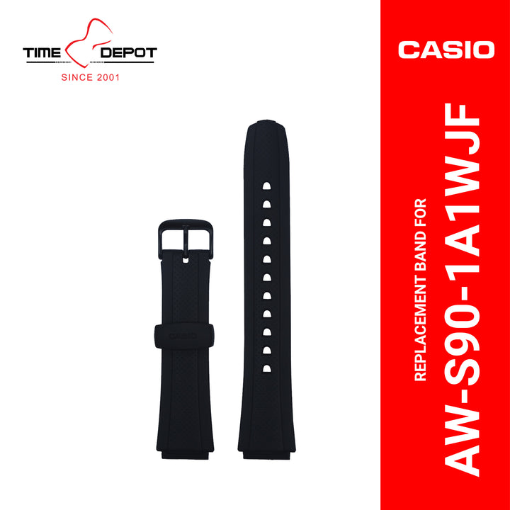 Casio (10134116) Genuine Factory Replacement Watch Resin Band Black