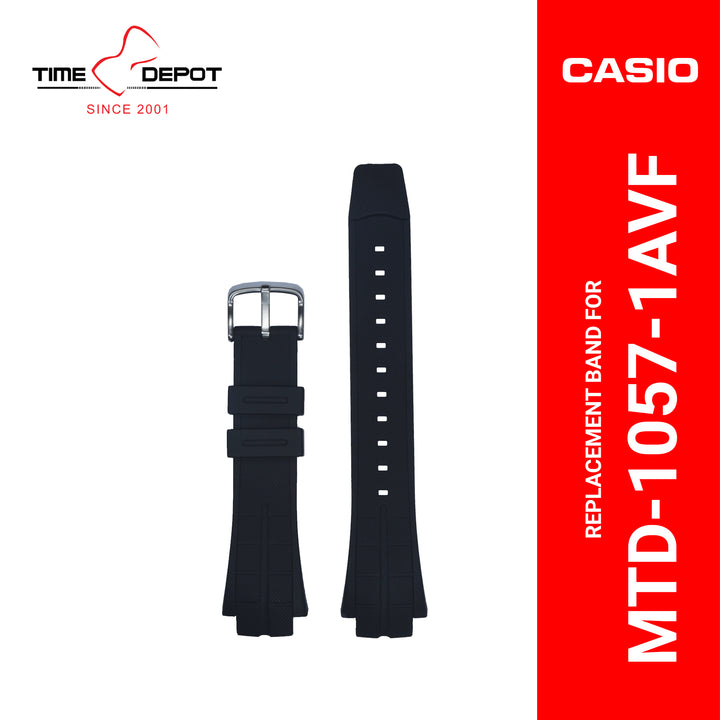 Casio (10264125) Genuine Factory Replacement Watch Resin Band Black