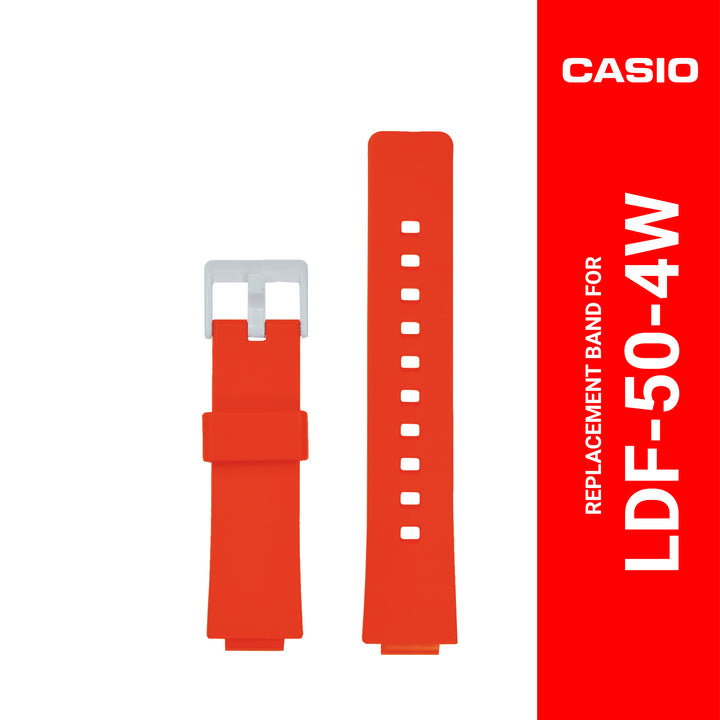 Casio (10319213) Genuine Factory Replacement Watch Resin Band Red