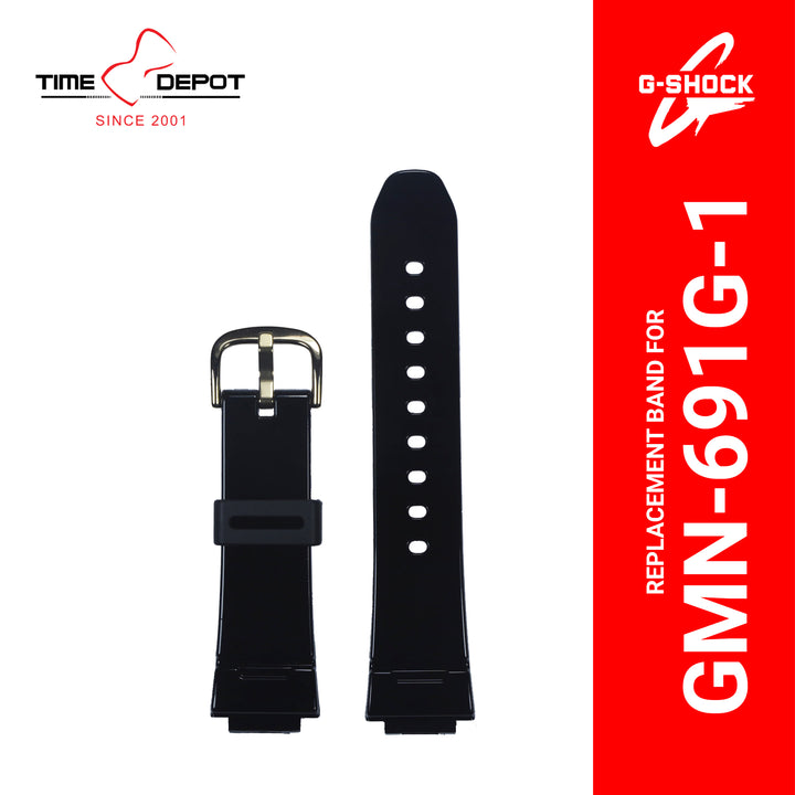 Casio G-Shock 10330795 Genuine Factory Replacement Watch Resin Band Black