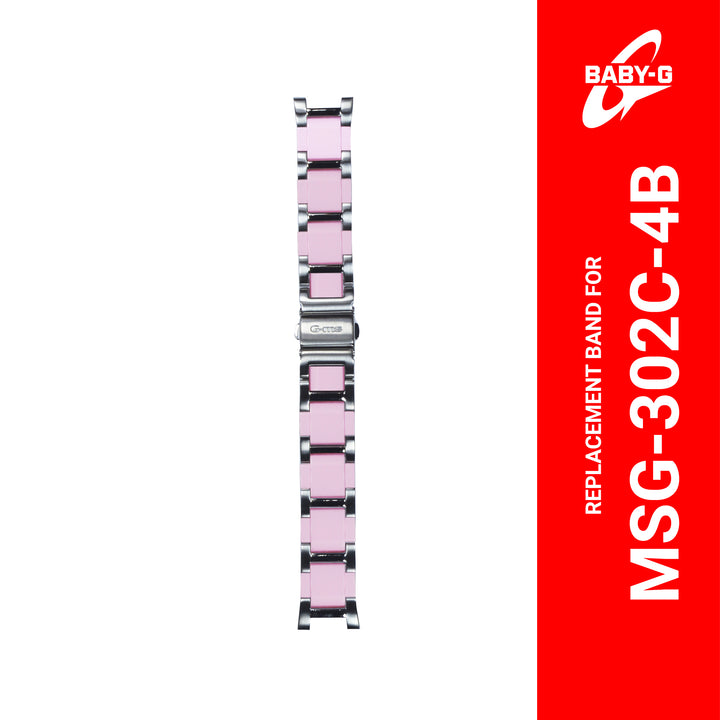 Casio Baby-G (10340689) Genuine Factory Replacement Watch Stainless Steel/Resin Band Pink
