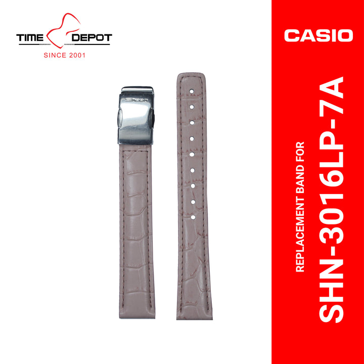 Casio (10360860) Genuine Factory Replacement Watch Leather Band Off White