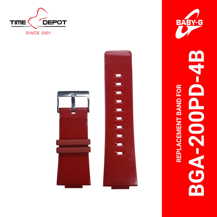 Casio Baby-G 10370813 Genuine Factory Replacement Watch Resin Band Red