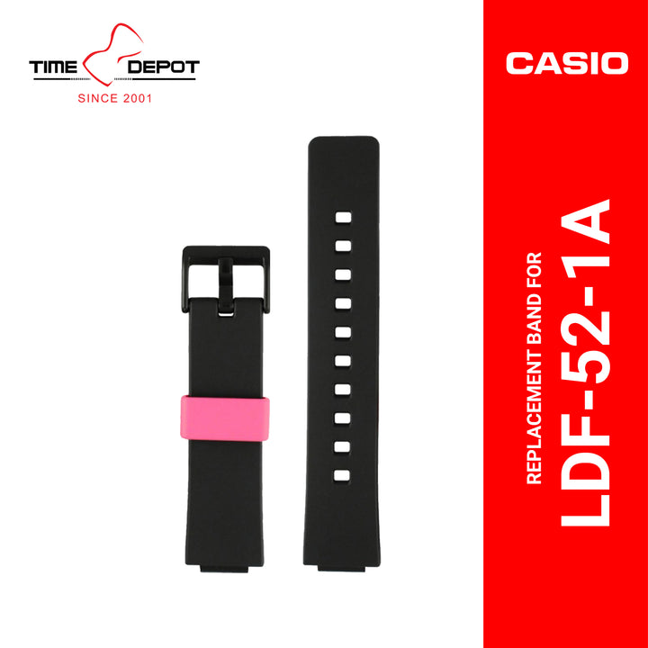 Casio (10378967) Genuine Factory Replacement Watch Resin Band Black
