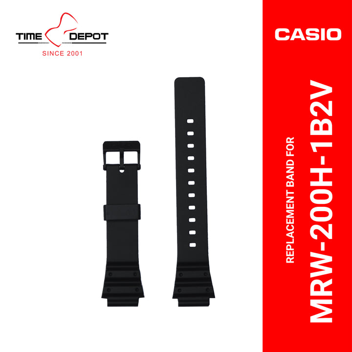 Casio (10393907) Genuine Factory Replacement Watch Resin Band Black