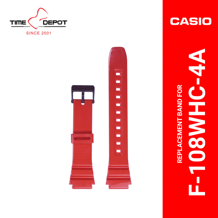 Casio (10409327) Genuine Factory Replacement Watch Resin Band Orange