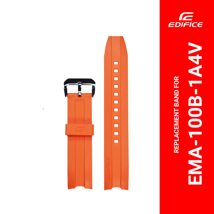 Casio Edifice (10449650) Genuine Factory Replacement Watch Resin Band Orange
