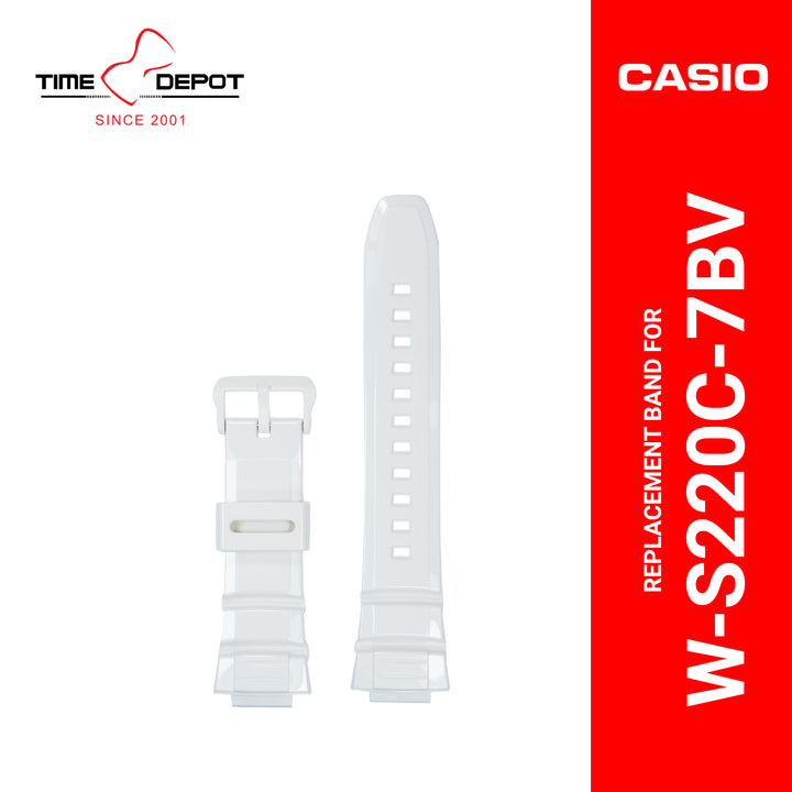 Casio (10452422) Genuine Factory Replacement Watch Resin Band White