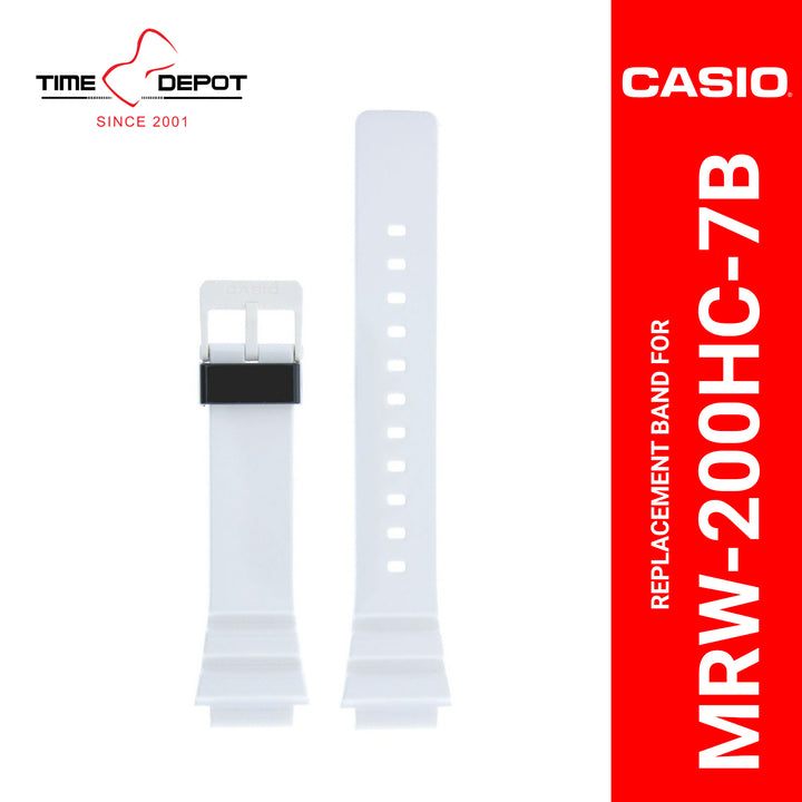 Casio (10460285) Genuine Factory Replacement Watch Resin Band White