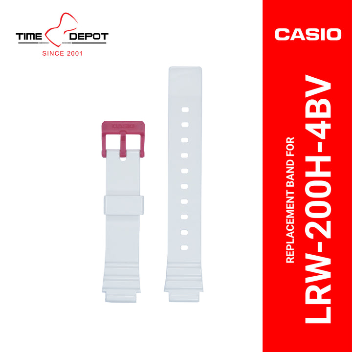 Casio (10464252) Genuine Factory Replacement Watch Resin Band White