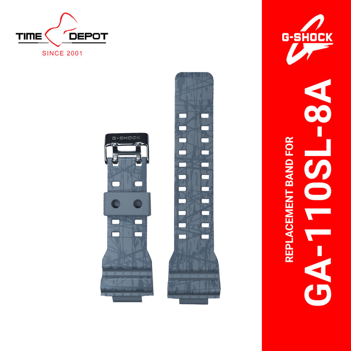 Casio G-Shock 10498174 Genuine Factory Replacement Watch Resin Band Grey