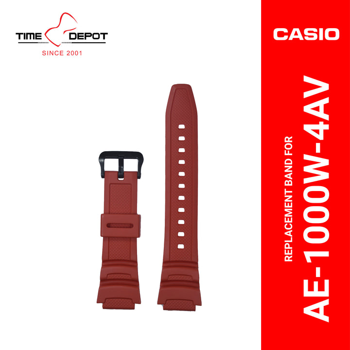 Casio (10515876) Genuine Factory Replacement Watch Resin Band Orange