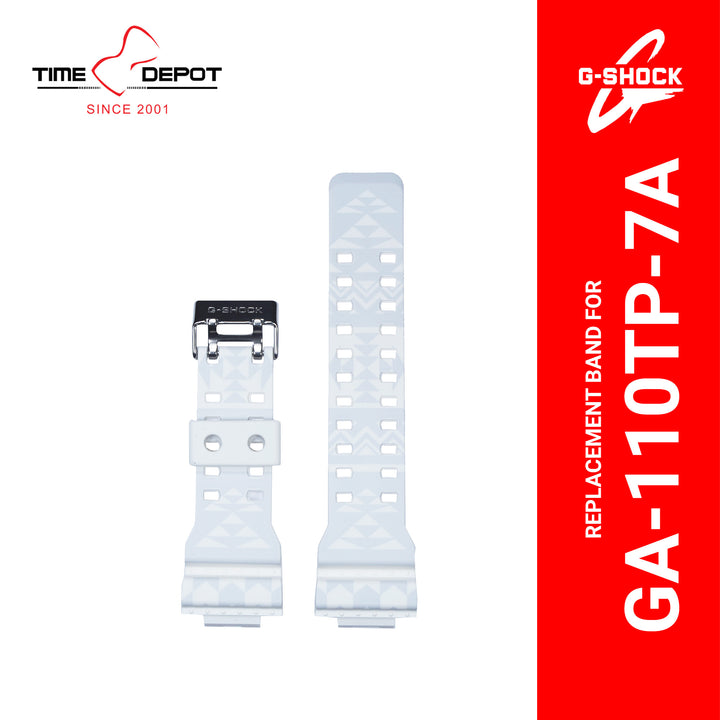 Casio G-Shock 10523421 Genuine Factory Replacement Watch Resin Band White