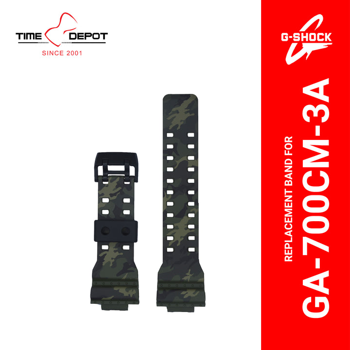 Casio G-Shock 10561429 Genuine Factory Replacement Watch Resin Band Camouflage Green