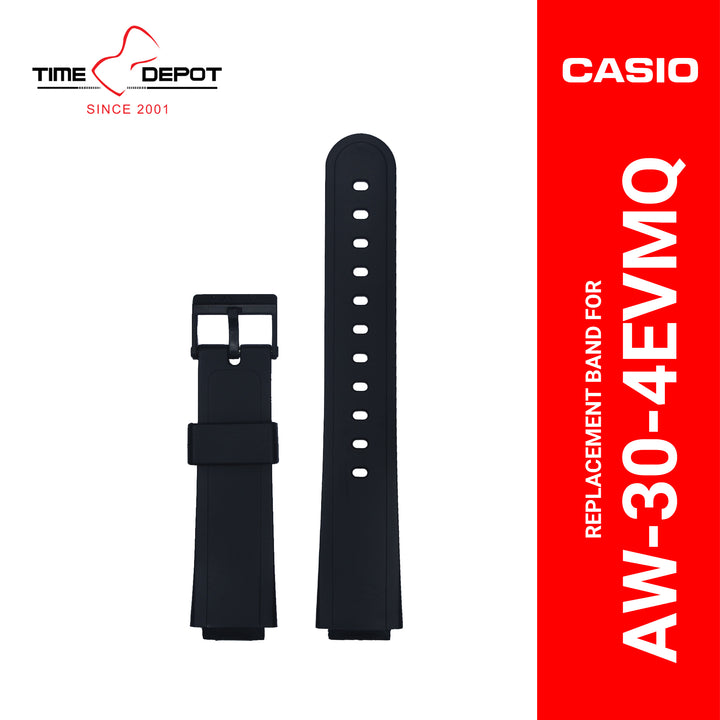 Casio (70634251) Genuine Factory Replacement Watch Resin Band Black