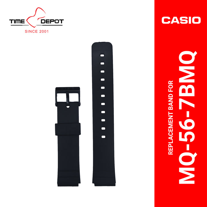 Casio (71607050) Genuine Factory Replacement Watch Resin Band Black