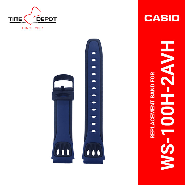 Casio (71607280) Genuine Factory Replacement Watch Resin Band Blue