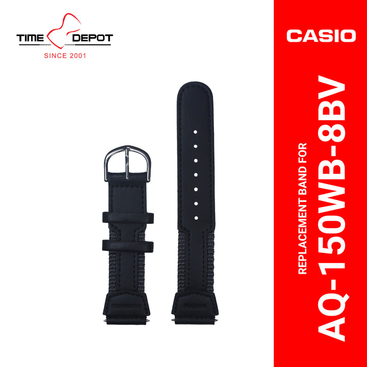 Casio 71607617 Genuine Factory Replacement Watch Leather Band Grey
