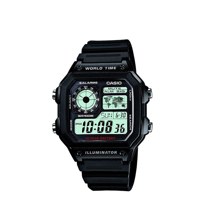 Casio AE-1200WH-1AVDF Standard Digital Black Resin Strap Watch For Men