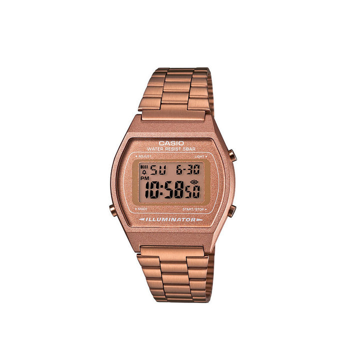 Casio B640WC-5ADF Rose Gold Digital Stainless Steel Strap Watch For Women