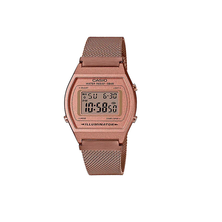 Casio B640WMR-5ADF Rose Gold Digital Stainless Steel Strap Watch For Women