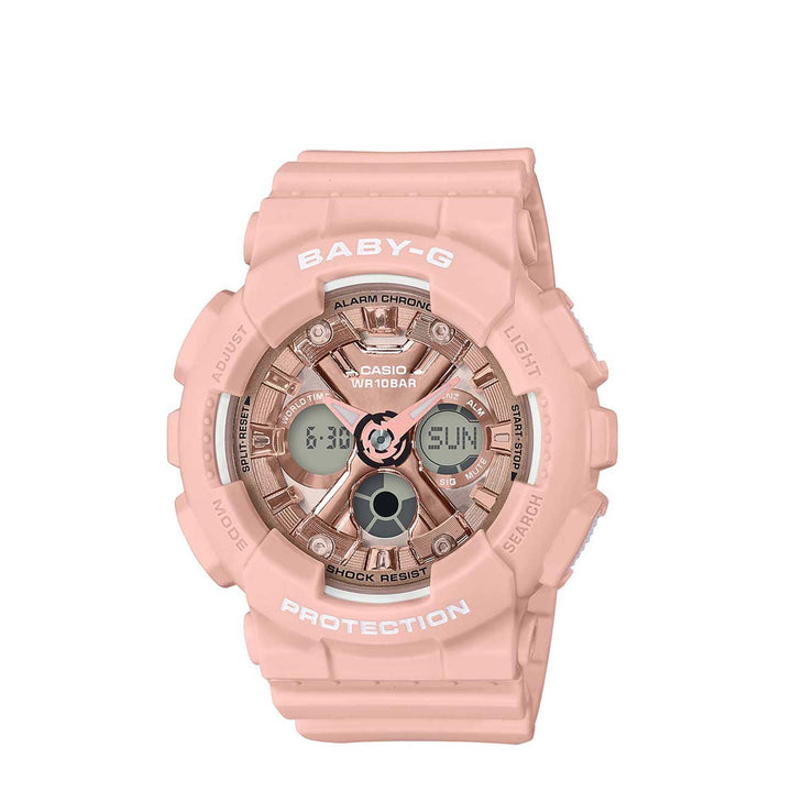Casio Baby-G BA-130-4ADR Analog Digital Pink Resin Strap Watch For Women