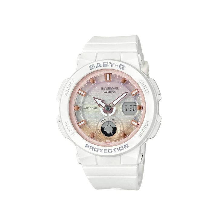 Casio Baby-G BGA-250-7A2DR Analog Digital White Resin Strap Watch For Women