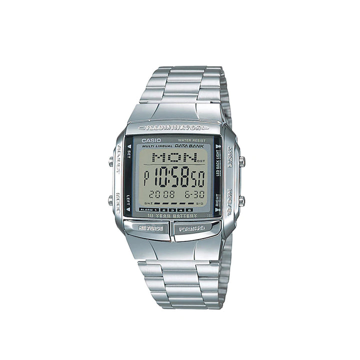 Casio DB-360-1ASDF Silver Digital Stainless Steel Strap Watch For Men