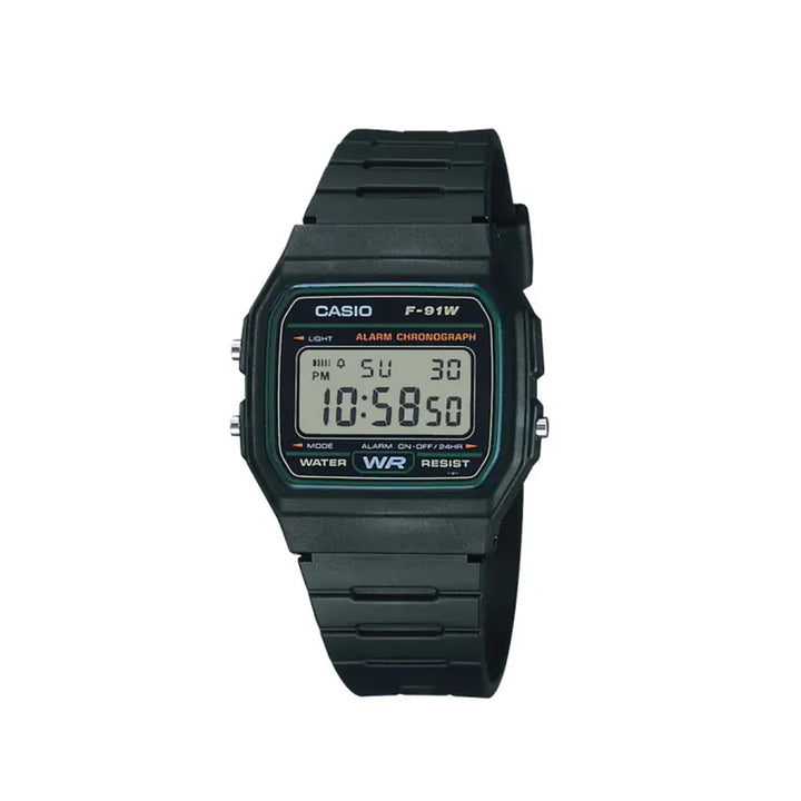 Casio F-91W-3SDG Standard Digital Black Resin Watch For Men