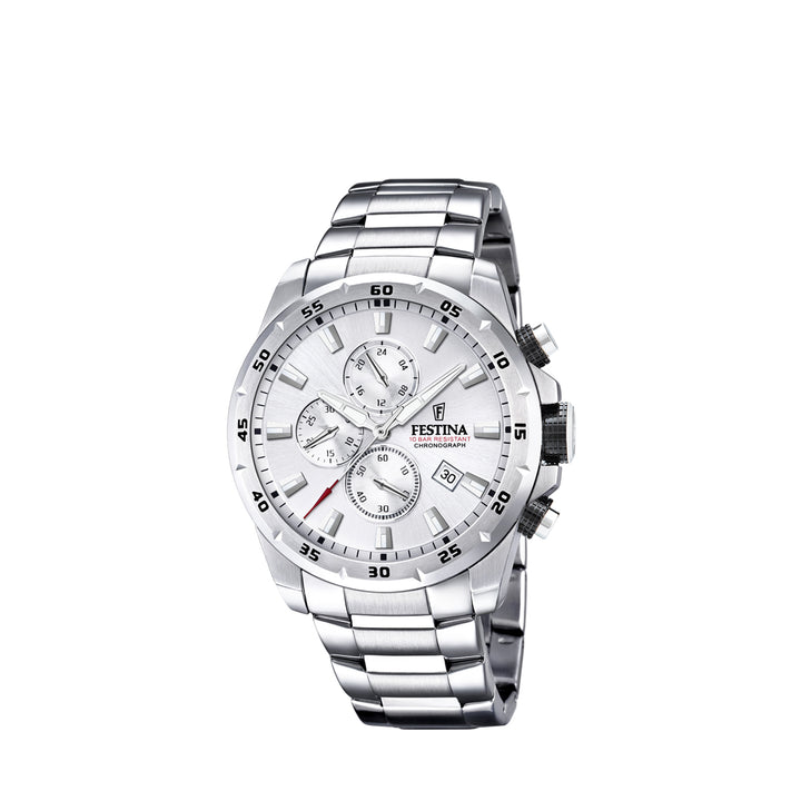 Festina F20463/1 Chronograph For Steel Stainless Time Me Silver – Depot Strap Watch