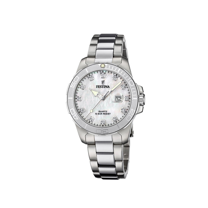 Festina F20503/1 Analog Silver Stainless Steel Strap Watch For Women