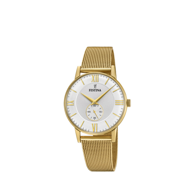 Festina F20569/2 Analog Gold Stainless Steel Strap Watch For Women