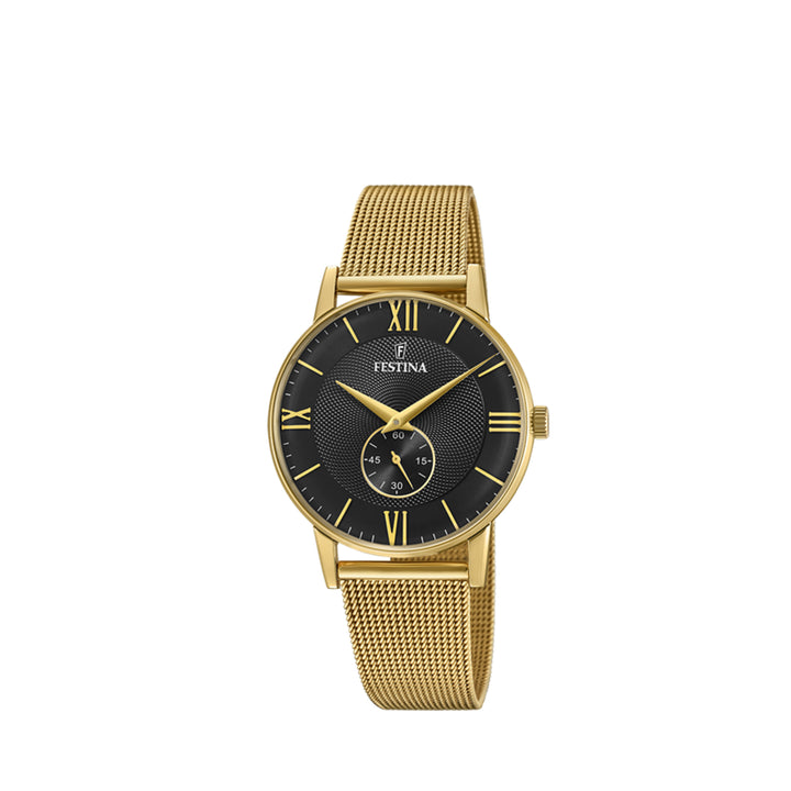 Festina F20569/4 Analog Gold Stainless Steel Strap Watch For Women