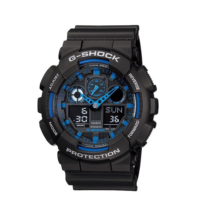 Casio G-Shock GA-100-1A2NDR Analog Digital Black Resin Strap Watch For Men
