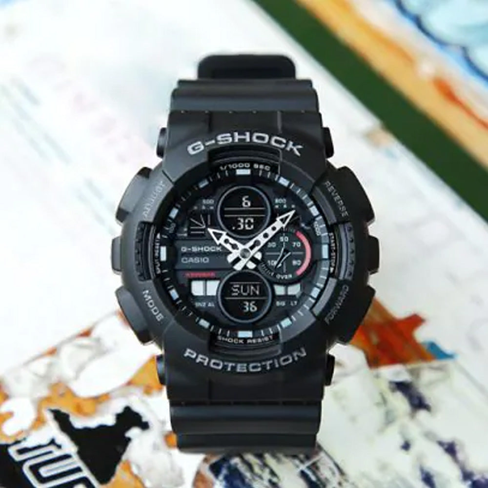 Casio G Shock GA 140 1A1DR Black Analog Digital Resin Strap Watch For Time Depot