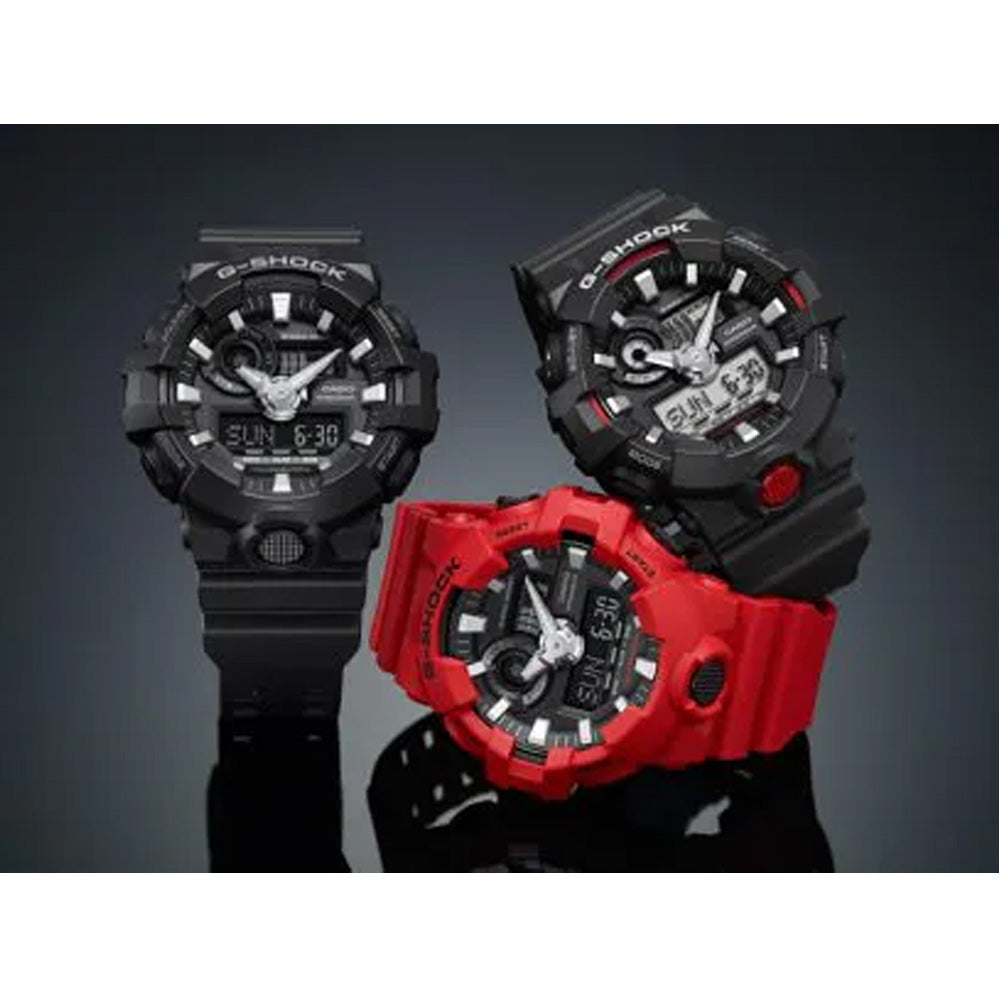 Casio G-Shock GA-700-4ADR Red Analog Digital Resin Strap Watch For Men