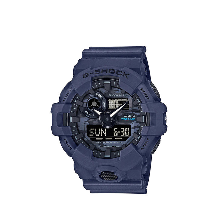 Casio G-Shock GA-700CA-2ADR Blue Analog Digital Resin Strap Watch For Men