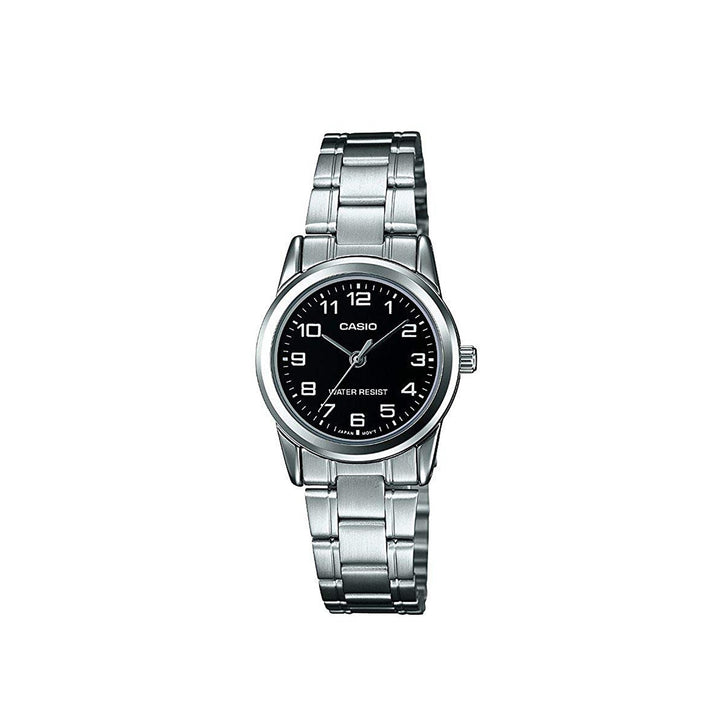 Casio LTP-V001D-1BUDF Analog Silver Stainless Steel Metal Strap Watch For Women