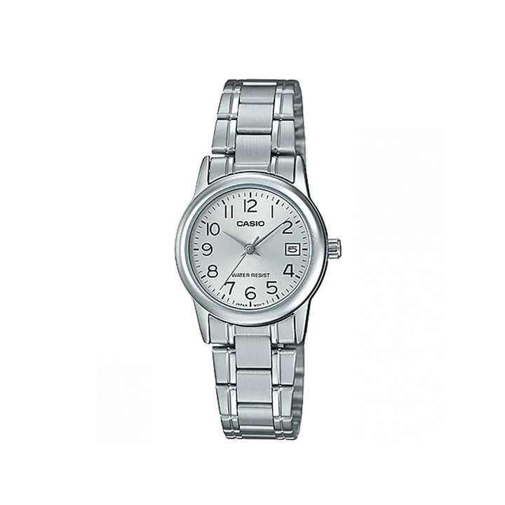 Casio LTP-V002D-7BUDF Silver Analog Stainless Steel Strap Watch For Women