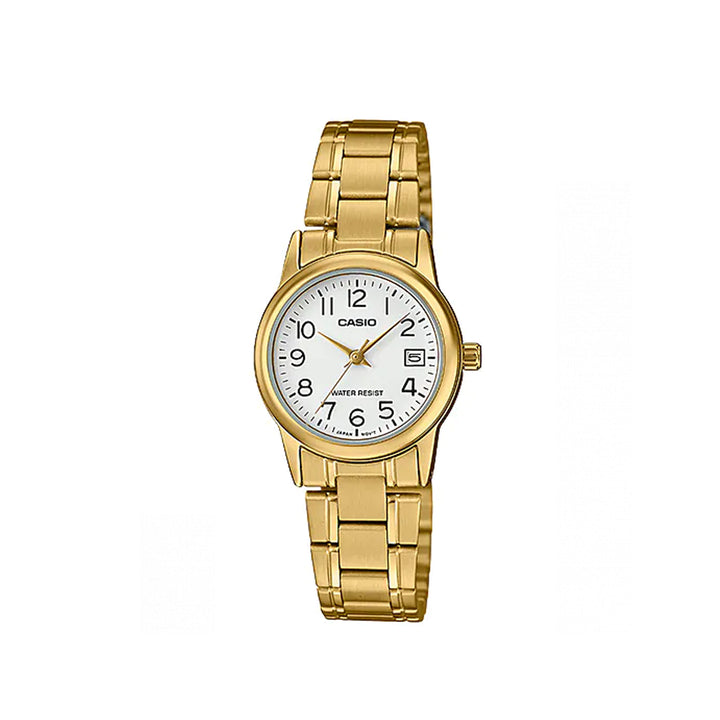 Casio LTP-V002G-7B2UDF Gold Analog Stainless Steel Strap Watch For Women