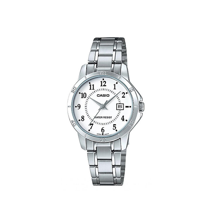 Casio LTP-V004D-7BUDF Silver Analog Stainless Steel Strap Watch For Women